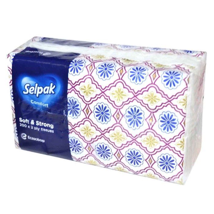 Салфетки бумажный Selpak Comfort Pattern 200шт к/у