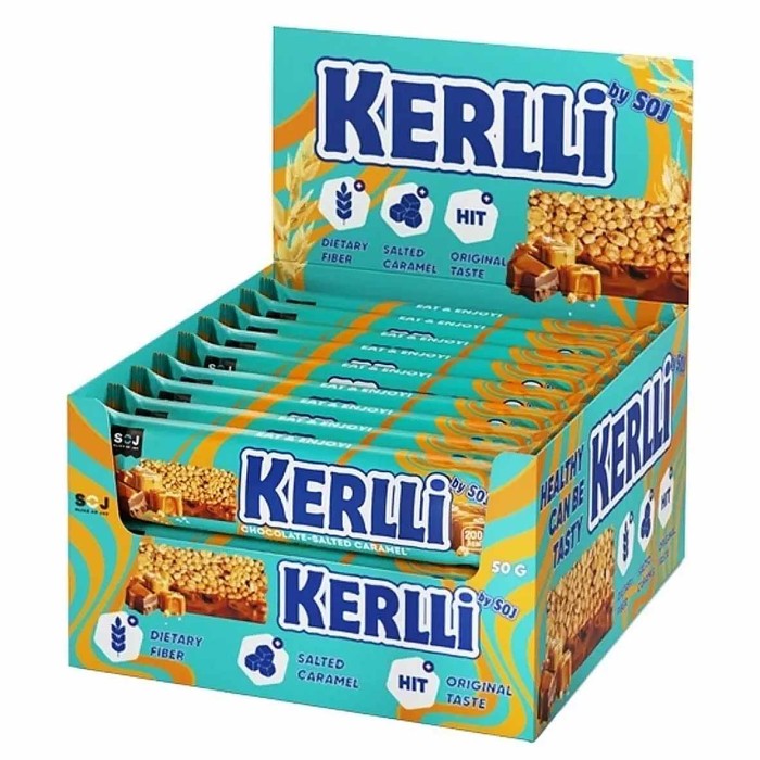 Батончик злаковый Soj Kerlli Мюсли-Солёная карамель 50гр м/у