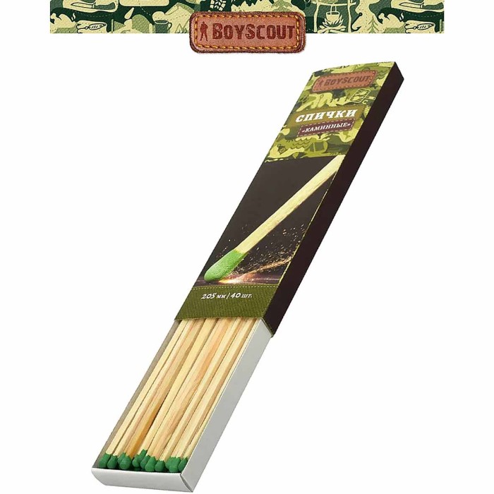 Спички каминные Boyscout 20,5см 40шт арт61031