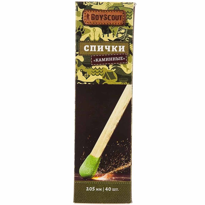 Спички каминные Boyscout 20,5см 40шт арт61031