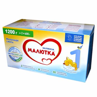 Смесь Малютка 1 молочная с 0-6мес 1200гр к/у