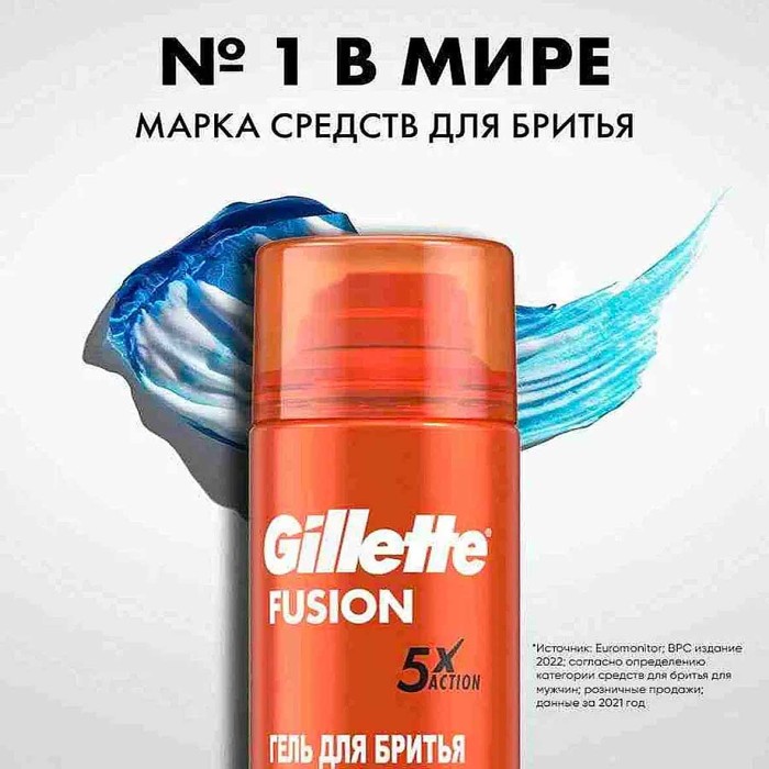 Гель для бритья Gillette Fusion Увлажнение 200мл ж/б