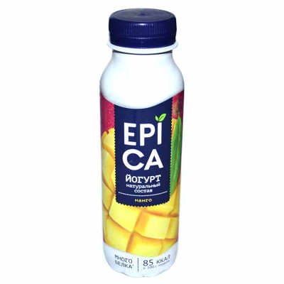 Йогурт питьевой Epica манго 2,5% 290гр пэт