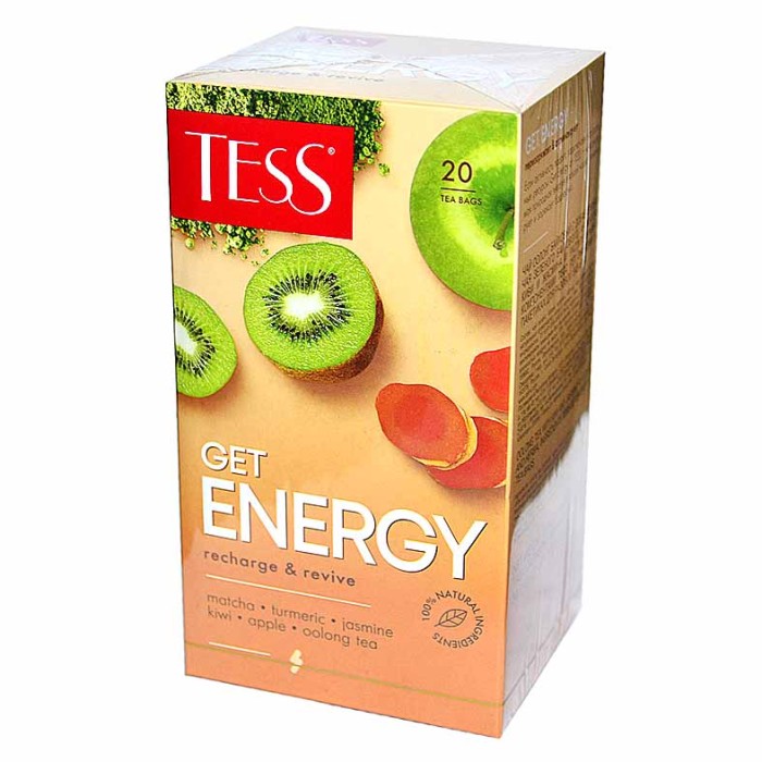Чай Tess Get Energy зеленый 20*1,5гр к/у