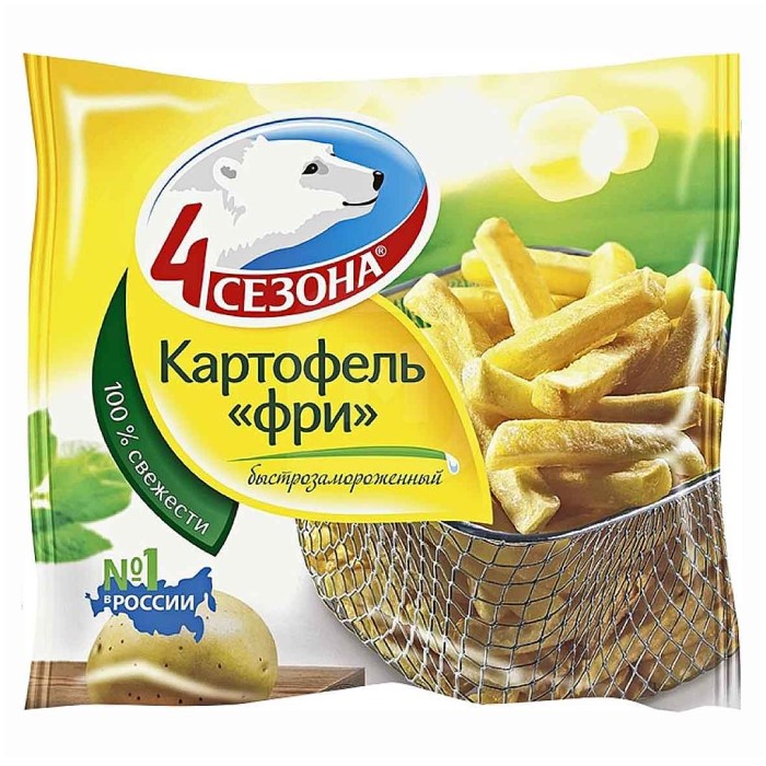 Картофель фри 4 сезона 900гр м/у