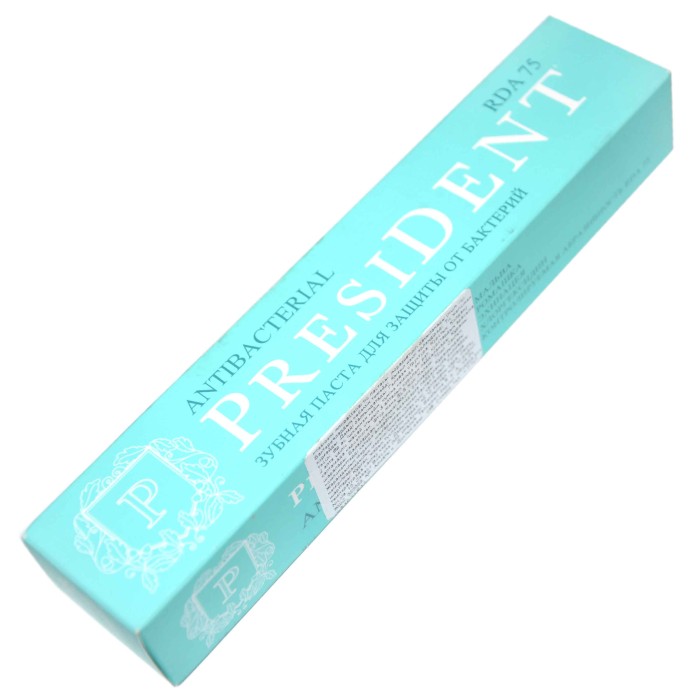Паста зубная President Antibacterial 75мл к/у