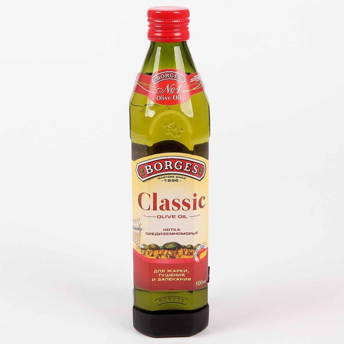Масло оливковое Borges натуральное 100% 500мл ст/б