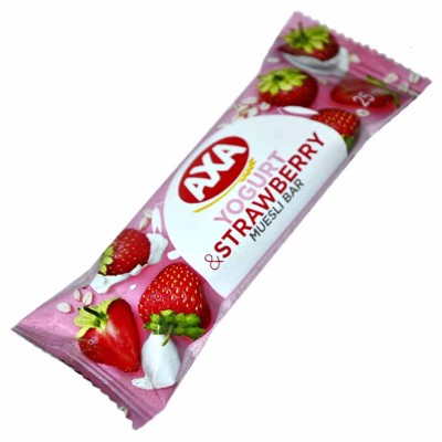 Батончик AXA зерновой вкус йогурта и клубники 25гр м/у