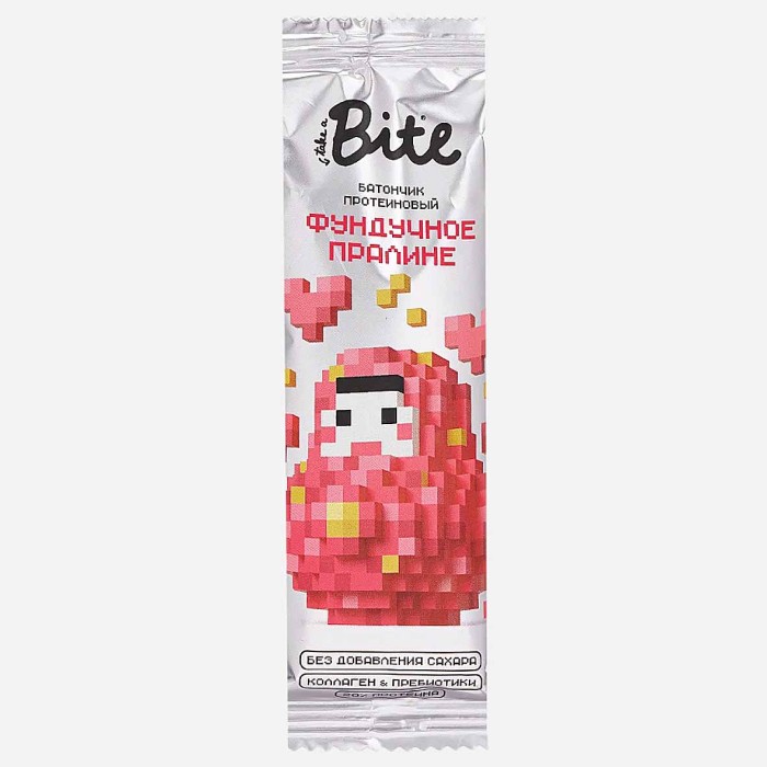 Батончик Bite Фундучное пралине протеиновый 40гр