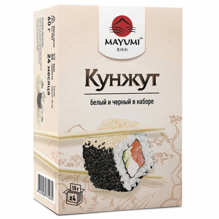 Набор кунжута Mayami белый и черный 60гр к/у