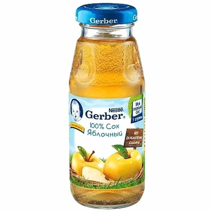 Сок Gerber яблоко с 6мес 175мл ст/б
