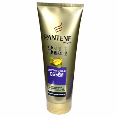 Бальзам-ополаскиватель для волос Pantene 3 Minute Miracle Дополнительный объем 200мл пэт