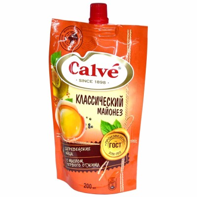 Майонез Calve Классический 50% 200гр д/п