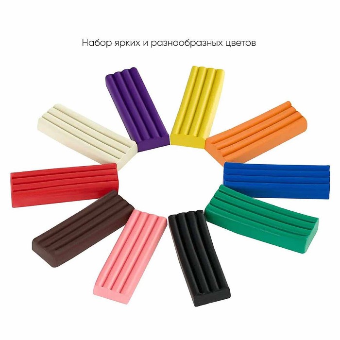 Пластилин Гамма Классический 10цв 200гр арт281032 к/у