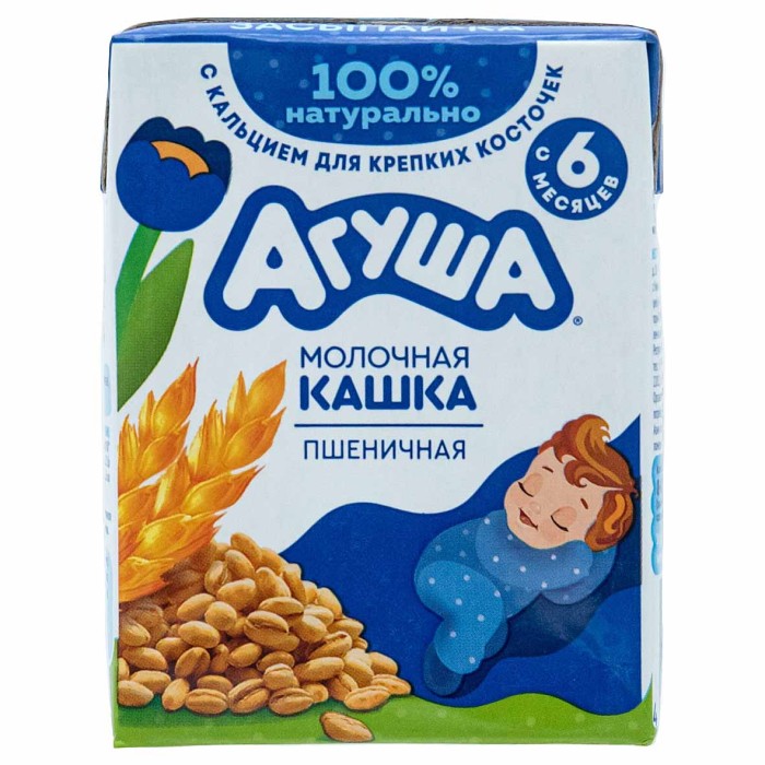 Каша Агуша Засыпай-ка молочно-пшеничная с 6мес 0,19л т/п