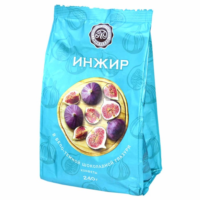 Конфеты Микаелло Инжир в бело-темной глазури 240гр м/у