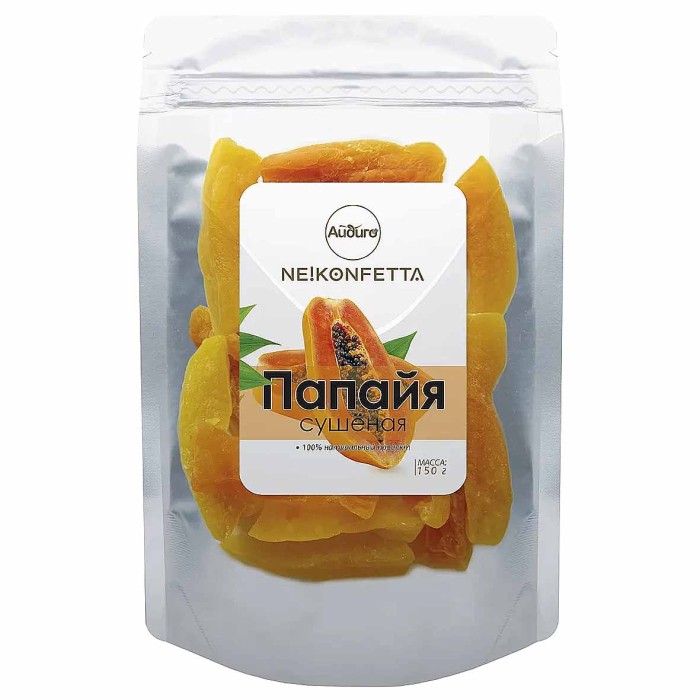 Папайя Айдиго NeKonfetta сушеная 150гр м/у