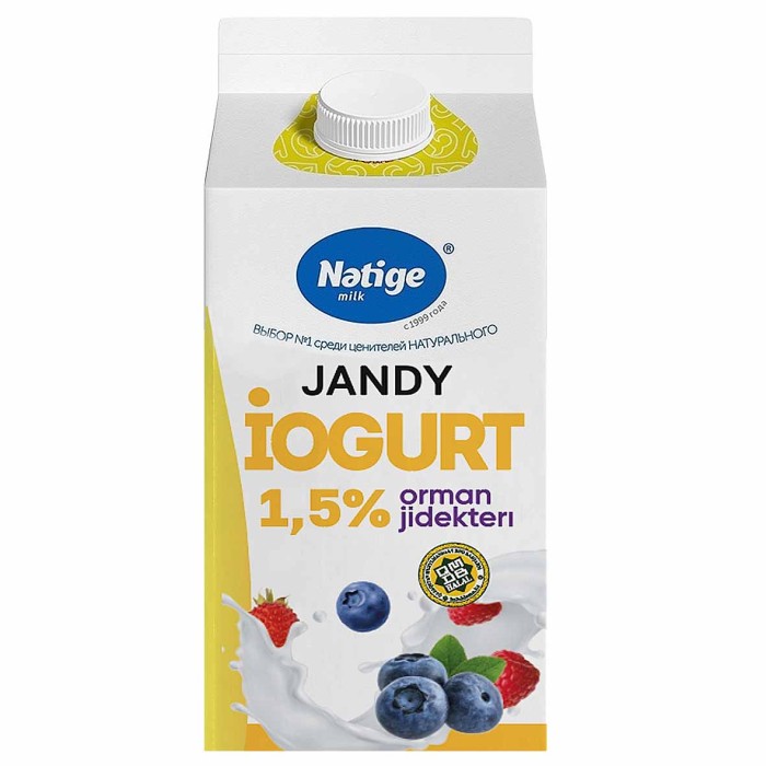 Йогурт Nәtige milk лесные ягоды живой 1,5% 0,45л т/п