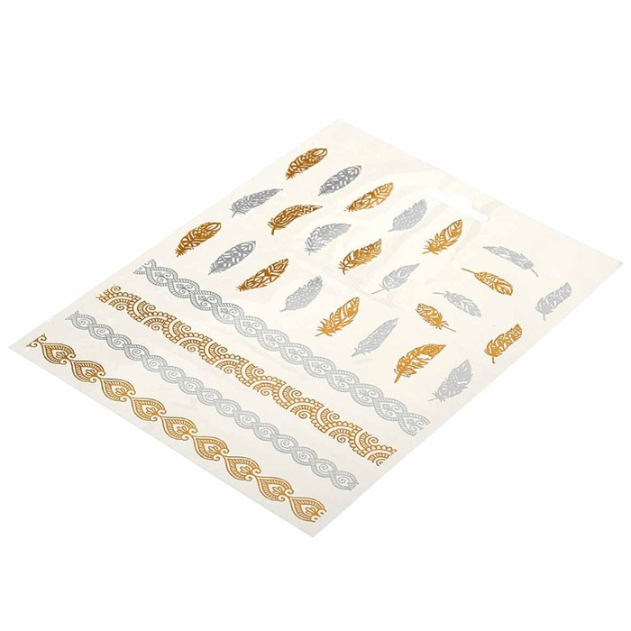 Наклейки Marmiton Перышки переводные фольгированные 15*21см арт17337