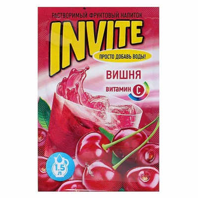 Напиток растворимый Invite Вишня 9гр м/у