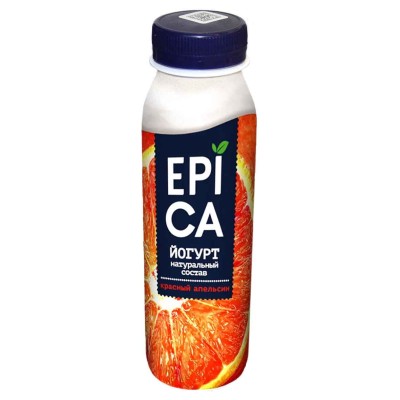 Йогурт питьевой Epica красный апельсин 2,5% 290гр пэт
