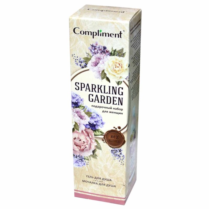 Набор подарочный Compliment Sperkling Garden гель для душа+мочалка