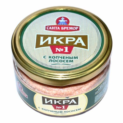 Икра Санта Бремор с копченым лососем 180гр ст/б