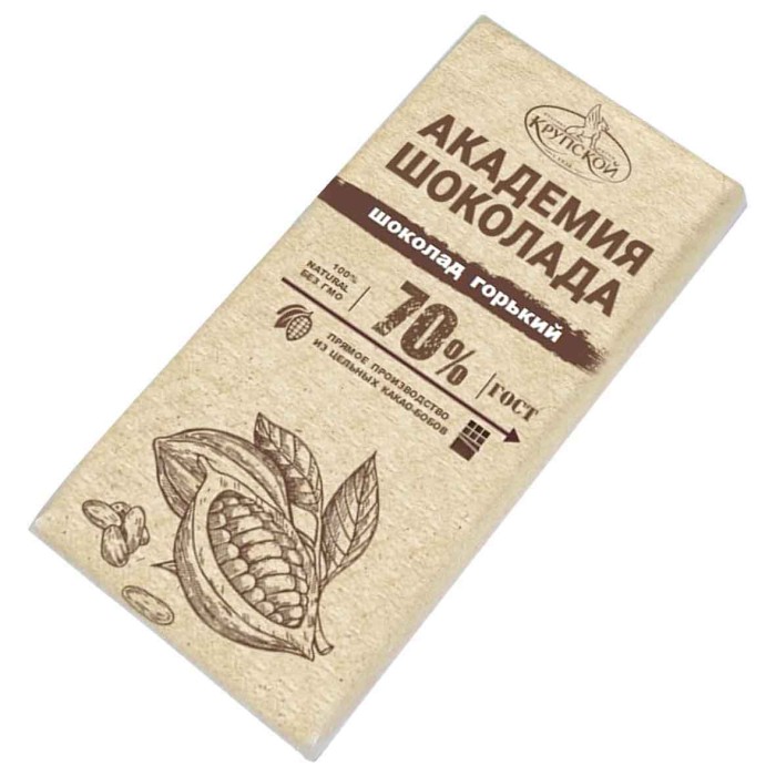 Шоколад Академия шоколада Горький 70% 85гр м/у