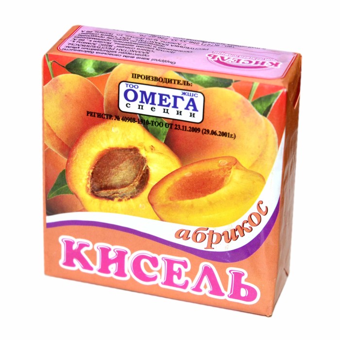 Кисель Омега абрикос 200гр м/у