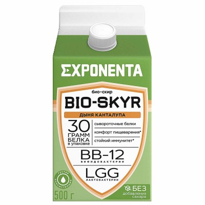 Напиток кисломолочный Exponenta Bio-Skyr Дыня Канталупа 500гр т/п
