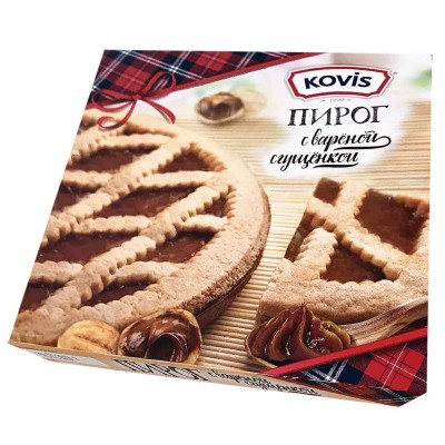 Пирог Kovis песочный с вареной сгущенкой 430гр к/у