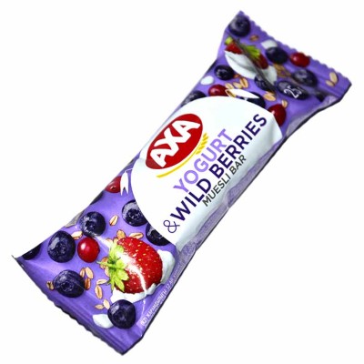Батончик AXA зерновой вкус йогурта и лесные ягоды 25гр м/у