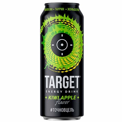 Напиток энергетический Бочкари Target kivi apple 0,45 ж/б
