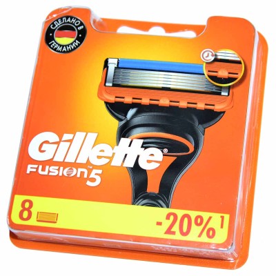 Кассеты сменные Gillette Fusion 8шт к/у
