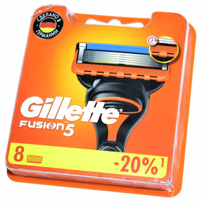 Кассеты сменные Gillette Fusion 8шт к/у