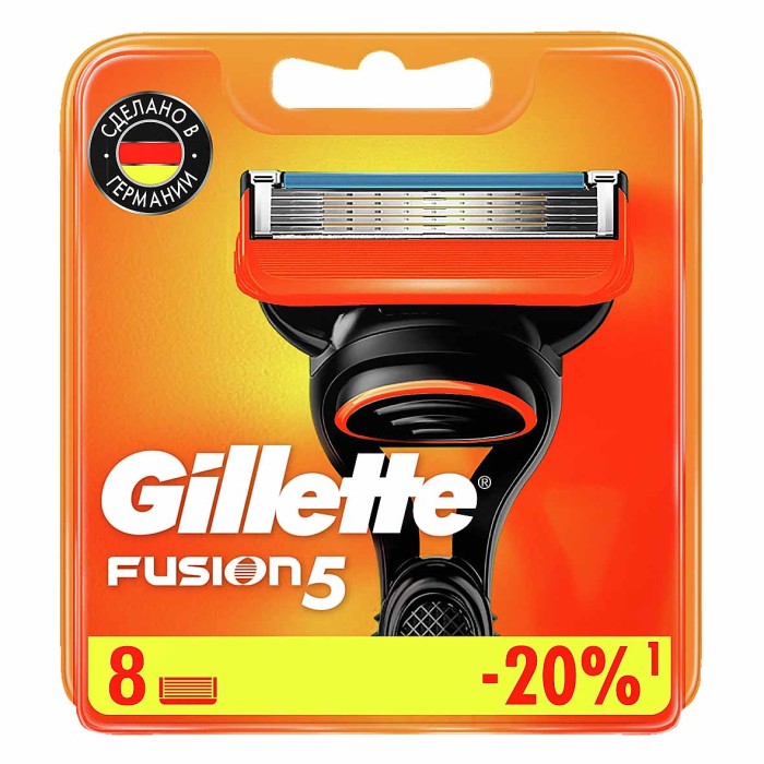 Кассеты сменные Gillette Fusion 8шт к/у