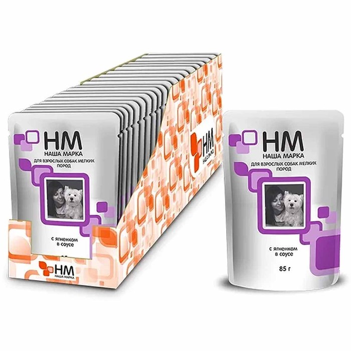 Корм для собак Наша марка ягненок+соус 85гр пауч