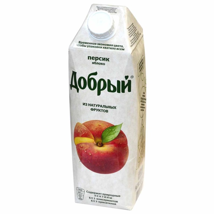 Нектар Добрый персиково -яблочный 1л т/п