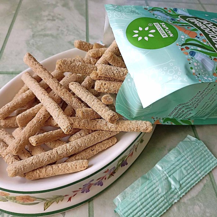 Палочки злако-овощные Здоровый Перекус со спирулиной морской солью и просом 50гр м/у