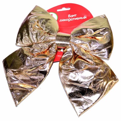 Бант декоративный Сноу Бум цвет розовое золото 20*20см арт374-564