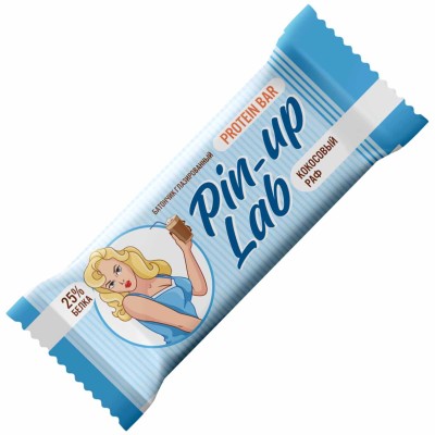 Батончик Pin Up Lab Кокосовый раф глазированный 40гр м/у