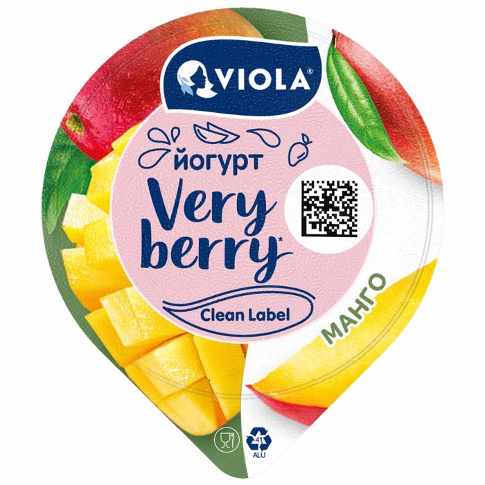 Йогурт Viola Манго 2,6% 180гр пэт