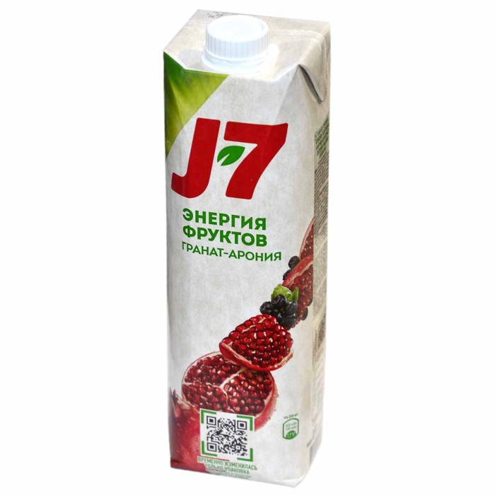 Нектар J7 гранат-рябина черноплодная 0,97л т/п