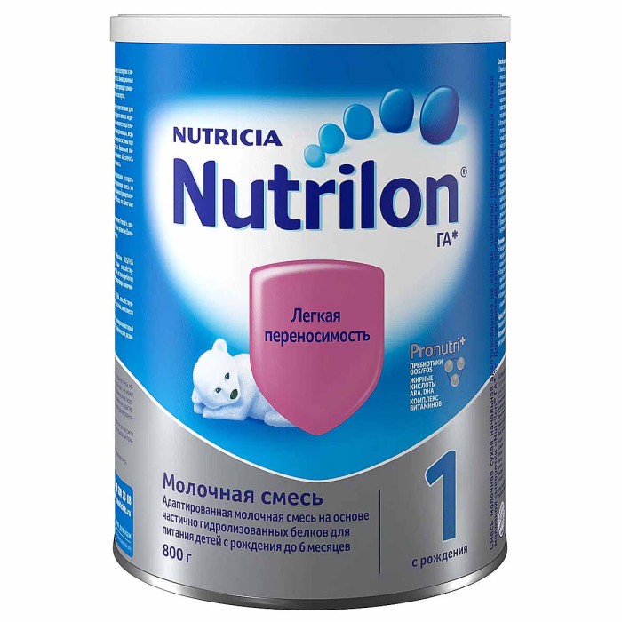 Смесь Nutrilon 1 молочная гипоалергенный с рождения 800гр ж/б
