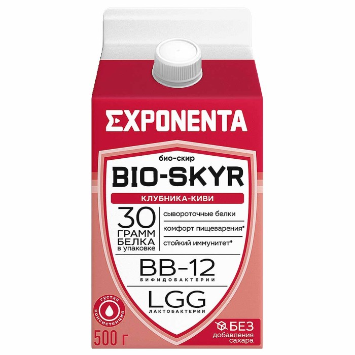 Напиток кисломолочный Exponenta Bio-Skyr Клубника-Киви 500гр т/п