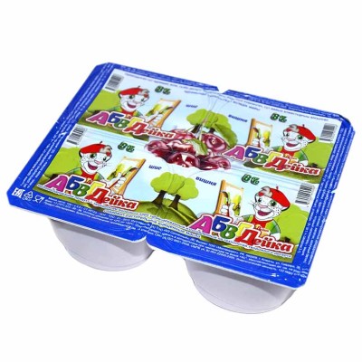 Продукт творожный АБВГДейка вишня 8% 100гр пэт