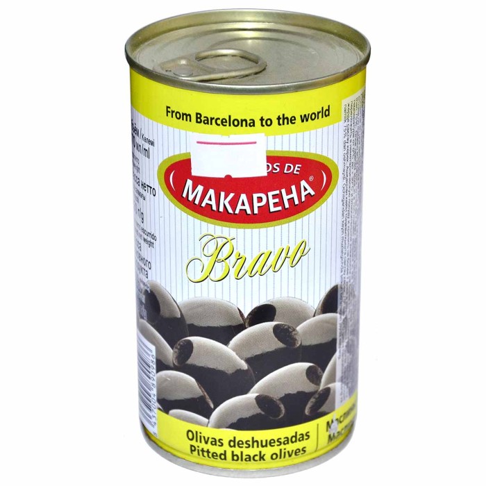 Оливки Makarena черные б/к 370мл ж/б