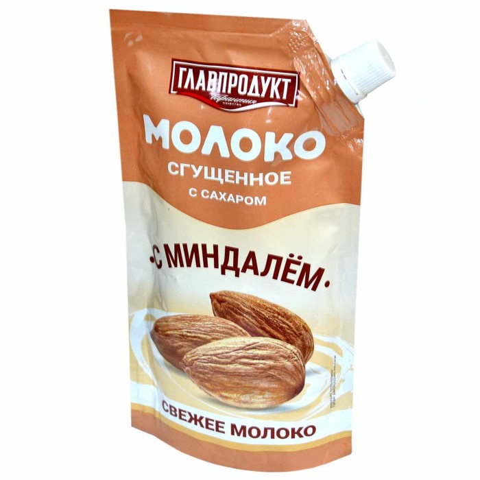 Молоко сгущеное Главпродукт с миндалем 270гр д/п
