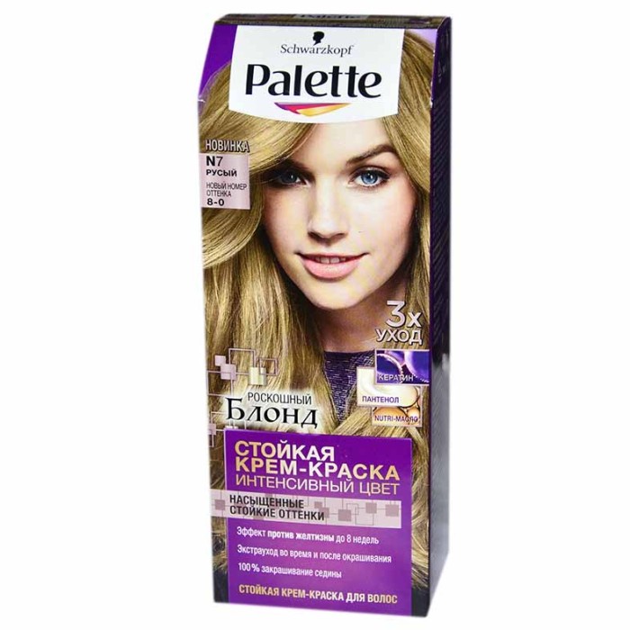 Краска для волос Palette N7 Русый (New) 110мл к/у