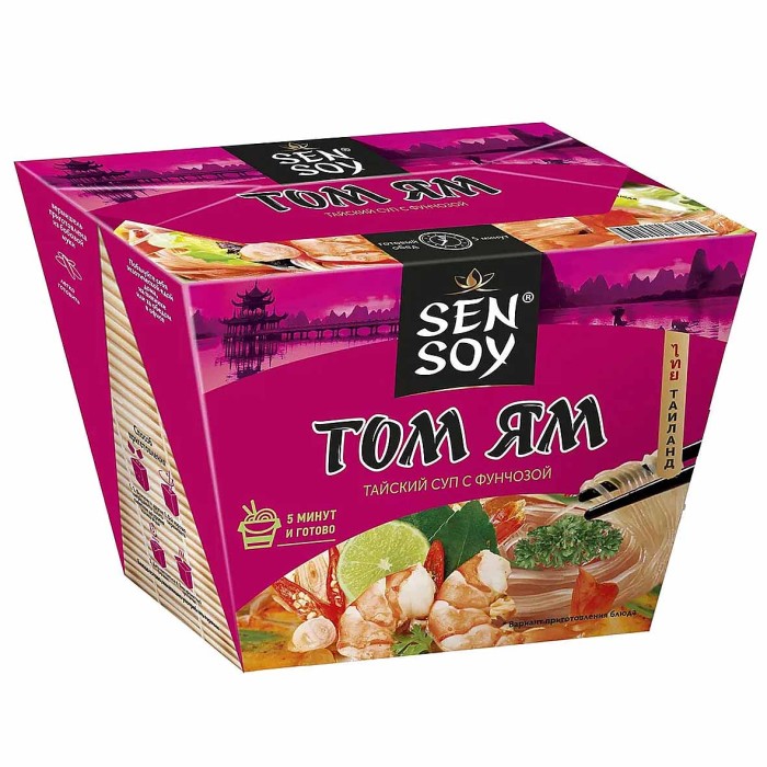 Суп Sen Soy Том Ям тайский с фунчозой 125гр к/у